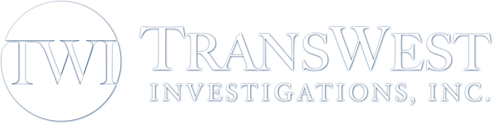 A black and white logo for the transit investigations.